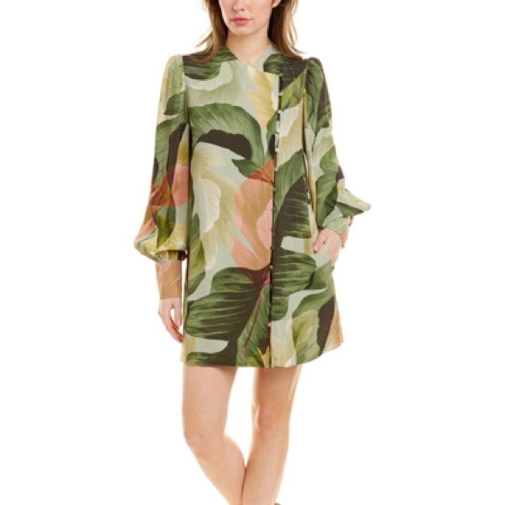 TED BAKER Kristiey Funnel Neck Mini Swing Dress